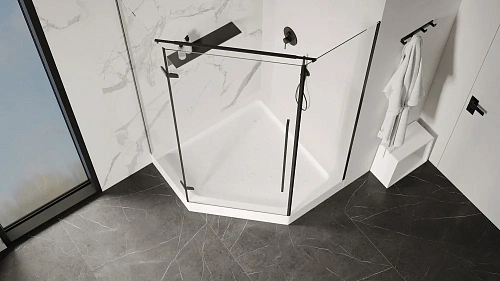 Душевой поддон ABBER AD3B090 90х90 трапеция, акриловый, белый Душевой поддон ABBER AD3B090 90х90 трапеция, акриловый, белый