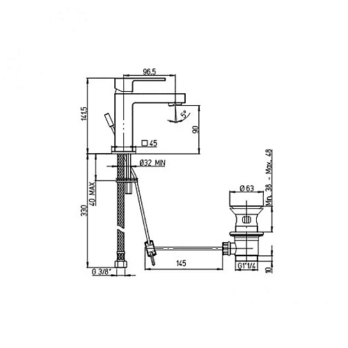 Душевой лоток Paini Medium CH650MN 650 мм Душевой лоток Paini Medium CH650MN 650 мм
