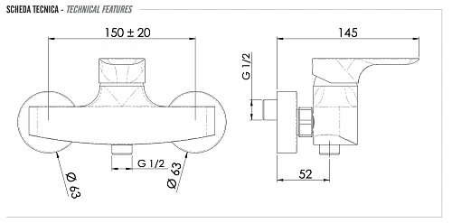 Смеситель для душа Remer infinity I31 Смеситель для душа Remer infinity I31