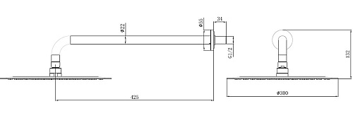 Верхний душ Allen Brau Priority 5.31A17-BN никель браш Верхний душ Allen Brau Priority 5.31A17-BN никель браш