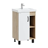 Тумба под раковину Onika Тимбер 50 см 105034 напольная, белая мат./дуб сонома (для Фостер 50)