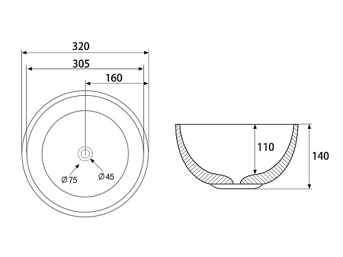 Раковина ABBER Bequem AC2106MG накладная, серая матовая Раковина ABBER Bequem AC2106MG накладная, серая матовая