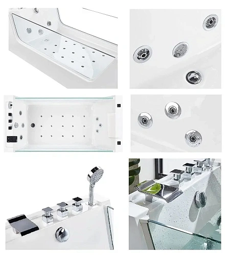 Акриловая ванна Ceruttispa C-453A 1800x800x580 гидромассажная Акриловая ванна Ceruttispa C-453A 1800x800x580 гидромассажная