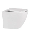 Унитаз приставной ABBER Bequem AC1111 белый, безободковый с крышкой микролифт Унитаз приставной ABBER Bequem AC1111 белый, безободковый с крышкой микролифт