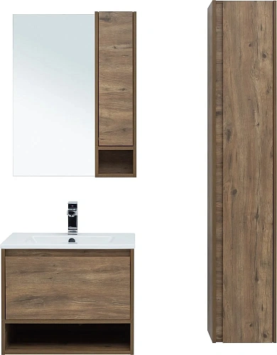 Комплект мебели STWORKI Карлстад 60 дуб рустикальный, в стиле лофт, под дерево, подвесная (гарнитур, 418873 Комплект мебели STWORKI Карлстад 60 дуб рустикальный, в стиле лофт, под дерево, подвесная (гарнитур, 418873