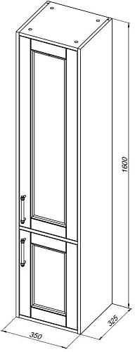 Шкаф-пенал Aquanet Бостон new R 35 00347184 белый сатин ручки золото Шкаф-пенал Aquanet Бостон new R 35 00347184 белый сатин ручки золото