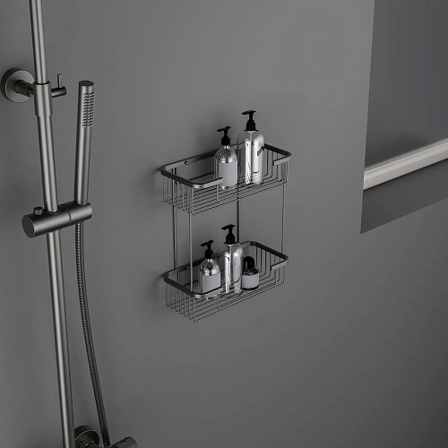 Полка Timo Saona 13083/18 двойная черное золото Полка Timo Saona 13083/18 двойная черное золото