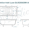 Ванна чугунная Delice Haiti Luxe 180х80 с отверстиями под ручки и антискользящим покрытием DL DLR230639R-AS Ванна чугунная Delice Haiti Luxe 180х80 с отверстиями под ручки и антискользящим покрытием DL DLR230639R-AS