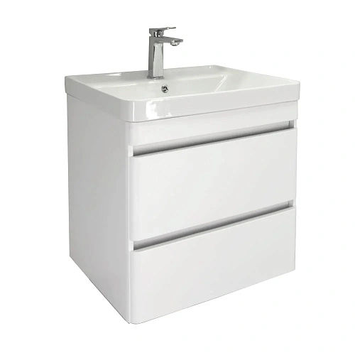 Тумба с раковиной Comforty Валдай-60П2 00-00020675 подвесная белый матовый раковина 4460 Тумба с раковиной Comforty Валдай-60П2 00-00020675 подвесная белый матовый раковина 4460