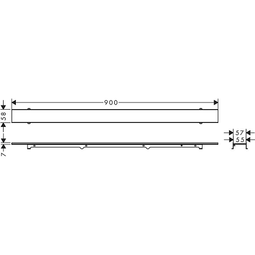 Решетка для водоотводящего желоба Hansgrohe RainDrain Rock, 80 см, укорачиваемая, для облицовки плитку 56031000. Решетка для водоотводящего желоба Hansgrohe RainDrain Rock, 80 см, укорачиваемая, для облицовки плитку 56031000.