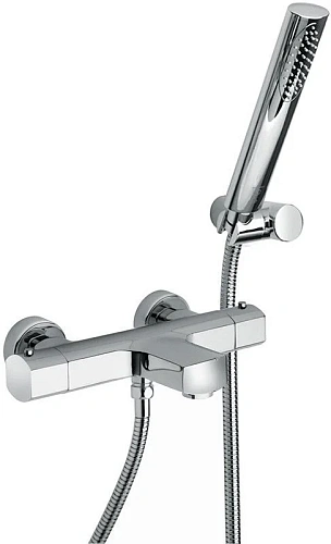 Смеситель для ванны Paini Ovo 86CR105TH с душевым гарнитуром, термостатический, хром Смеситель для ванны Paini Ovo 86CR105TH с душевым гарнитуром, термостатический, хром