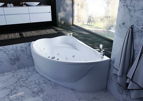 Акриловая ванна Aquatek Альтаир 158x119 асимметричная, левая, с каркасом ALT160-0000005 Акриловая ванна Aquatek Альтаир 158x119 асимметричная, левая, с каркасом ALT160-0000005