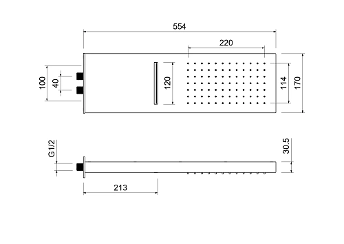Верхний душ Aquatek AQ2085MB Черный матовый Верхний душ Aquatek AQ2085MB Черный матовый