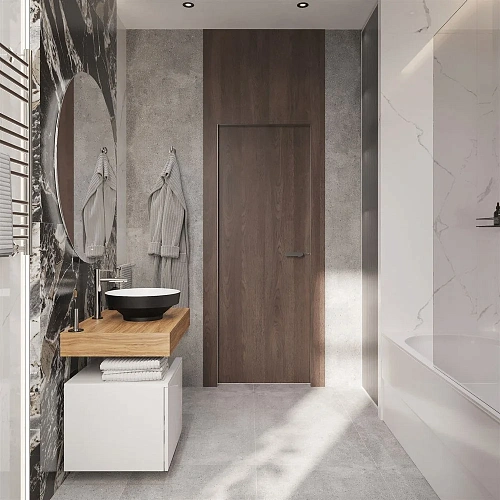 Комплект мебели STWORKI Ольборг 80 столешница дуб французский, без отверстий, с тумбой 50, с раковин 536608 Комплект мебели STWORKI Ольборг 80 столешница дуб французский, без отверстий, с тумбой 50, с раковин 536608