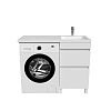 Картинка анонса товара «тумба с раковиной iddis optima home 110 см (oph11rbi95k) напольная для стиральной машины с ящиками, »