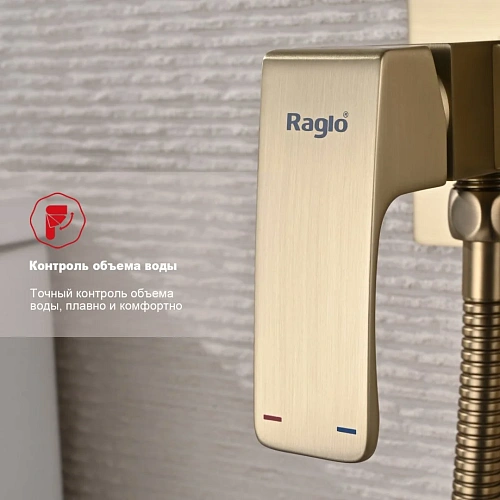 Гигиенический душ Raglo R01.52.03 встраиваемый, золотой сатин Гигиенический душ Raglo R01.52.03 встраиваемый, золотой сатин