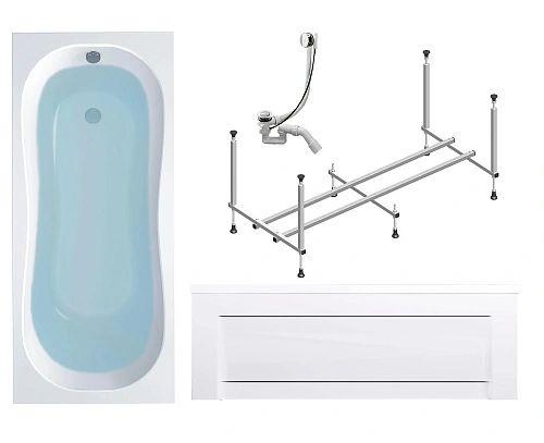 Акриловая ванна Timo INKA1770 170x70x580 с каркасом, слив-переливом и фронтальной панелью Акриловая ванна Timo INKA1770 170x70x580 с каркасом, слив-переливом и фронтальной панелью