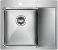 Кухонная мойка Paulmark FLANK PM225951-BSL брашированная нерж. сталь левая 590х510мм Кухонная мойка Paulmark FLANK PM225951-BSL брашированная нерж. сталь левая 590х510мм