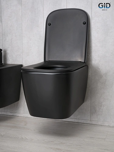 Унитаз подвесной Gid Tr2140Bm 62255Y черный матовый 51x35x37.5 с крышкой микролифт Унитаз подвесной Gid Tr2140Bm 62255Y черный матовый 51x35x37.5 с крышкой микролифт