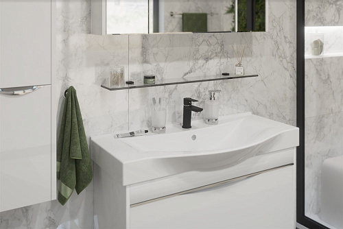 Полка STWORKI Glass Shelf 90 полкодержатели черные 440804 Полка STWORKI Glass Shelf 90 полкодержатели черные 440804