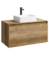 Тумба под раковину AQWELLA Mobi 100 см MOB0110DB+MOB0710DB подвесная, дуб балтийский Тумба под раковину AQWELLA Mobi 100 см MOB0110DB+MOB0710DB подвесная, дуб балтийский