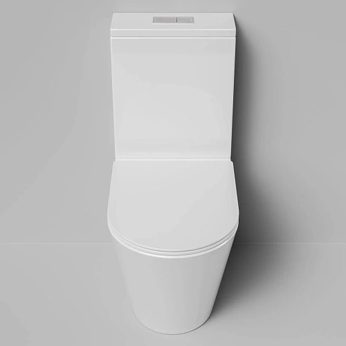 Унитаз напольный GROSSMAN GR-4458SQ 64x36x83,5 белый, безободковый, торнадо с тонкой крышкой Унитаз напольный GROSSMAN GR-4458SQ 64x36x83,5 белый, безободковый, торнадо с тонкой крышкой