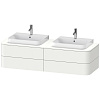 Картинка анонса товара «тумба под раковину duravit happy d.2 plus hp4974b3636 подвесная 160 см белая шелковисто-матовый лак»