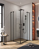 Картинка анонса товара «душевой уголок cezares slider-ah-2-70/80-100/110-c-nero 70-80x100-110см стекло прозрачное, профиль черный»