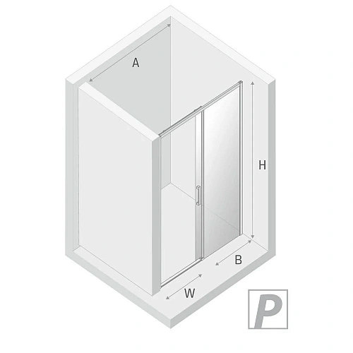 Душевая дверь NEW TRENDY PRIME 110x200 D-0301A (хром) Душевая дверь NEW TRENDY PRIME 110x200 D-0301A (хром)