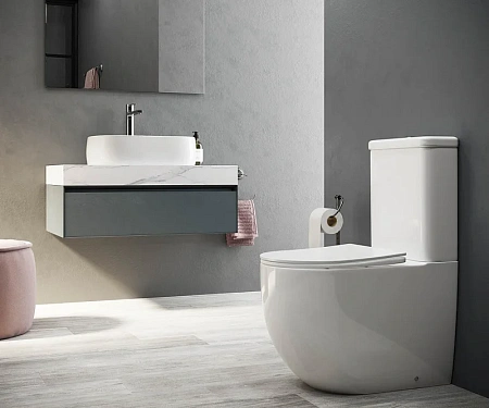 Чаша напольного унитаза Ceramica Nova MIA Rimless CN1801-B белый с сиденьем Чаша напольного унитаза Ceramica Nova MIA Rimless CN1801-B белый с сиденьем