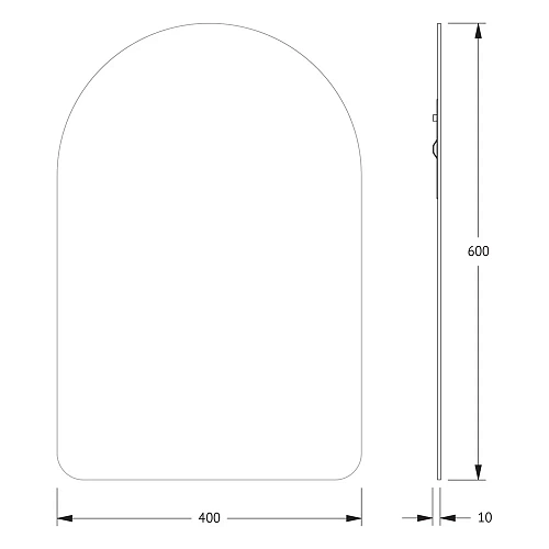 Зеркало Evoform Primary BY 0002 40х60 см со шлифованной кромкой Зеркало Evoform Primary BY 0002 40х60 см со шлифованной кромкой