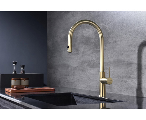 Смеситель для кухни Paulmark GALANT Ga213077-LG светлое золото Смеситель для кухни Paulmark GALANT Ga213077-LG светлое золото