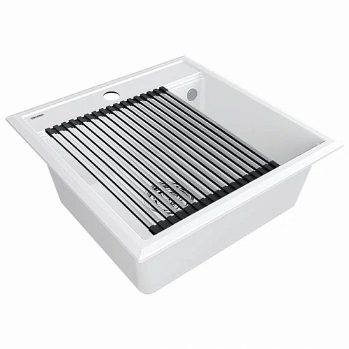 Кухонная мойка Paulmark STEPIA 50 с ролл-матом STEP брашированная PM115051-WH+R375-BS Кухонная мойка Paulmark STEPIA 50 с ролл-матом STEP брашированная PM115051-WH+R375-BS
