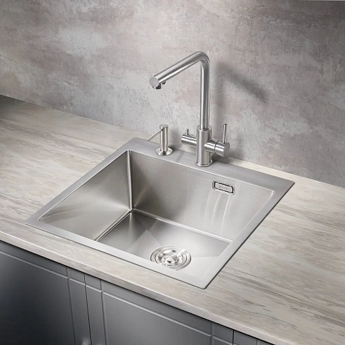 Кухонная мойка Milacio Denia 51 Steel (MC.77480) сталь нержавеющая Кухонная мойка Milacio Denia 51 Steel (MC.77480) сталь нержавеющая