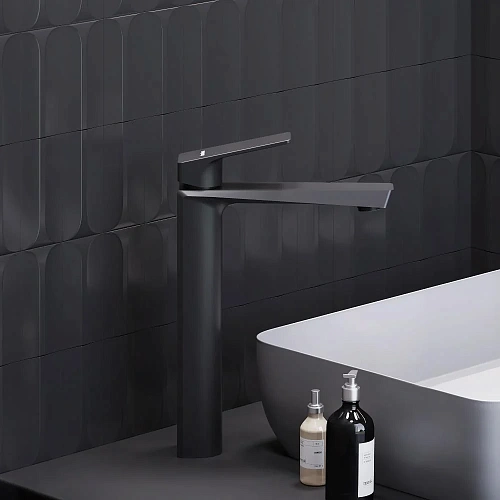 Смеситель для раковины Damixa Merkur 400250300 высокий, черный Смеситель для раковины Damixa Merkur 400250300 высокий, черный