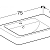 Раковина Geberit Renova Nr.1 Plan 75x48 122180 122180000 Раковина Geberit Renova Nr.1 Plan 75x48 122180 122180000