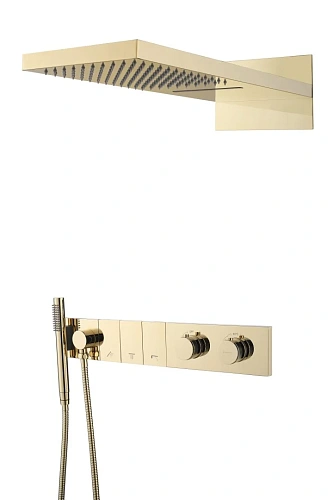 Душевая система Boheme ZODIAC с термостатом GOLD встраиваемая 133-G Душевая система Boheme ZODIAC с термостатом GOLD встраиваемая 133-G