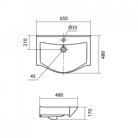 Раковина Santek БЕВЕРЛИ 65 1WH302501 1.WH30.2.501 Раковина Santek БЕВЕРЛИ 65 1WH302501 1.WH30.2.501