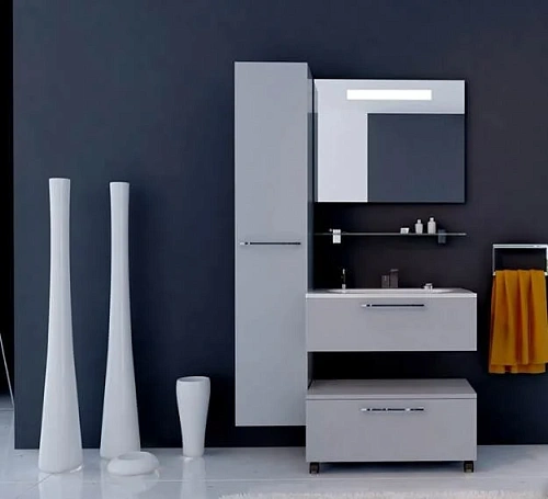 Тумба под раковину De Aqua Квадро-2 80 белый (подкатная 1 ящик) 00185588 Тумба под раковину De Aqua Квадро-2 80 белый (подкатная 1 ящик) 00185588