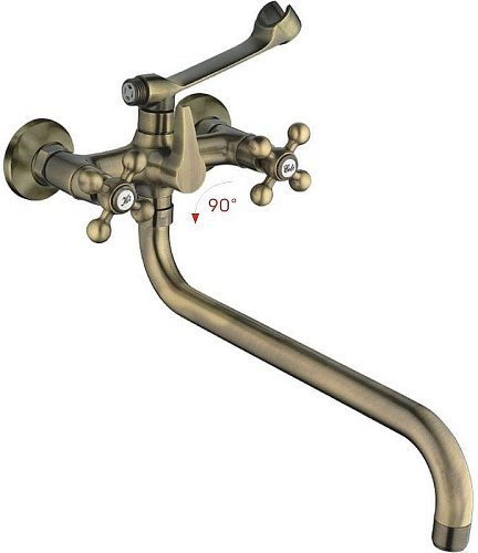 Смеситель для ванны Haiba HB2619-4, бронза Смеситель для ванны Haiba HB2619-4, бронза