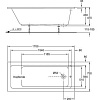 Картинка анонса товара «акриловая ванна geberit icon 650475000 170x75»