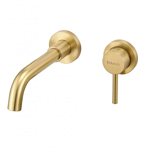 Смеситель для раковины Milacio Ultra ( MCU.552.GD ) настенный, золото Смеситель для раковины Milacio Ultra ( MCU.552.GD ) настенный, золото