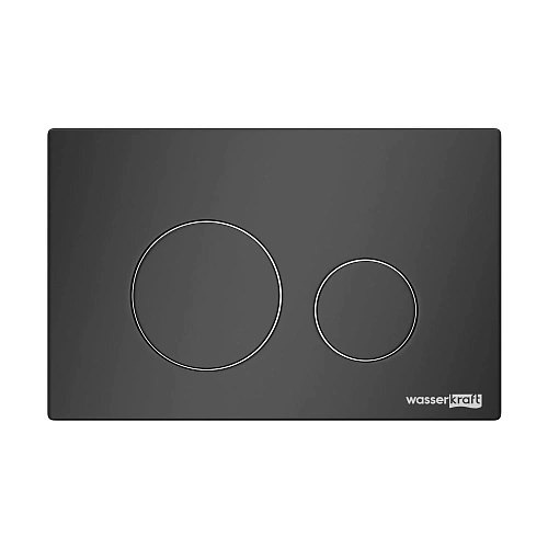 Клавиша смыва WasserKRAFT MB02 черный матовый с клавишей смыва черный матовый Клавиша смыва WasserKRAFT MB02 черный матовый с клавишей смыва черный матовый