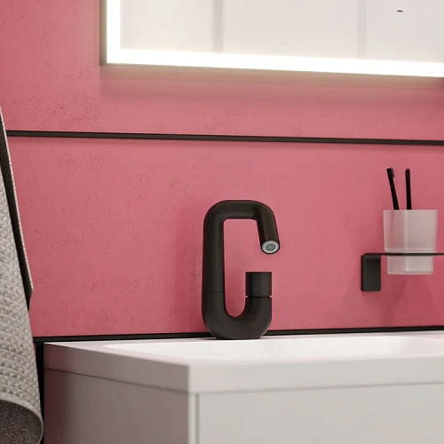 Смеситель для раковины IDDIS Twist (TWIBLBTi01) с управлением Push Control, черный матовый Смеситель для раковины IDDIS Twist (TWIBLBTi01) с управлением Push Control, черный матовый