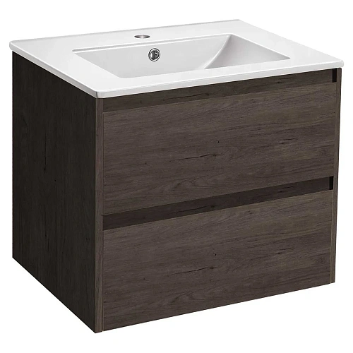 Тумба под раковину Vincea Gio 600 подвесная, 2 выкатных ящика soft-close, R.Oak VMC-2G600RO Тумба под раковину Vincea Gio 600 подвесная, 2 выкатных ящика soft-close, R.Oak VMC-2G600RO