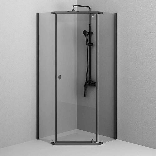 Душевой уголок AM.PM Sunny W87G-405-9090-BT 90x90 черный, стекло прозрачное Душевой уголок AM.PM Sunny W87G-405-9090-BT 90x90 черный, стекло прозрачное