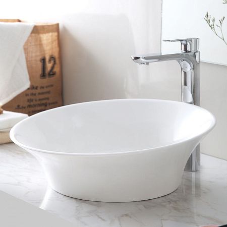 Раковина ABBER Stein AS2607 накладная, белая матовая