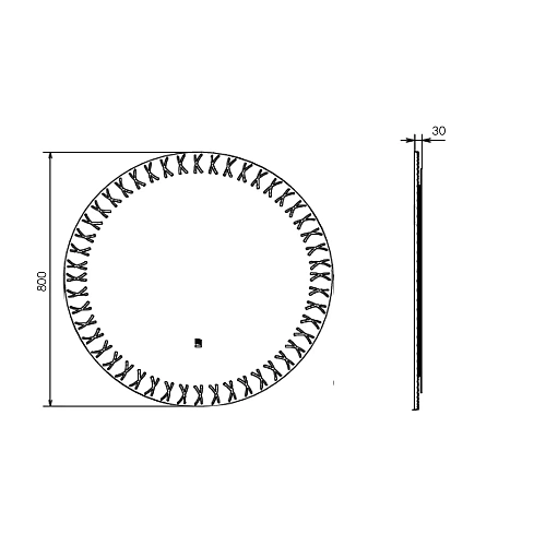 Зеркало Comforty Эониум-80 00-00014163 LED-подсветка, бесконтактный сенсор Зеркало Comforty Эониум-80 00-00014163 LED-подсветка, бесконтактный сенсор