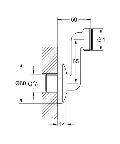 Эксцентрик s-образный GROHE 3/4 дюйма x 1 дюйм 65 мм (12482000) Эксцентрик s-образный GROHE 3/4 дюйма x 1 дюйм 65 мм (12482000)