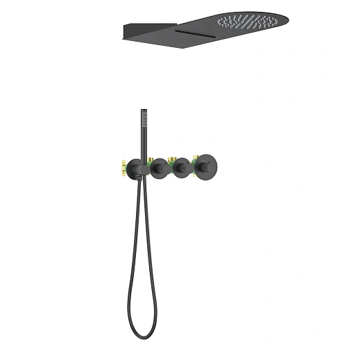 Душевая система Timo Saona SX-2350/03SM встраиваемая с термостатом черный Душевая система Timo Saona SX-2350/03SM встраиваемая с термостатом черный
